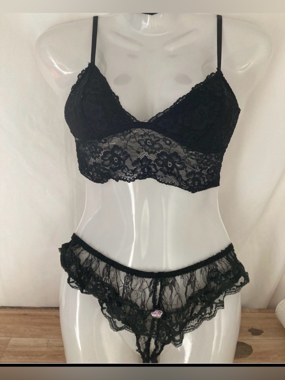 Elegant Moments Lace Short Pajamas 2 pieces Goth Lingerie